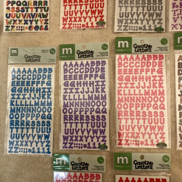 10 New packages Making Memories stickers Alphabet and Numbers - Picture 5 of 7